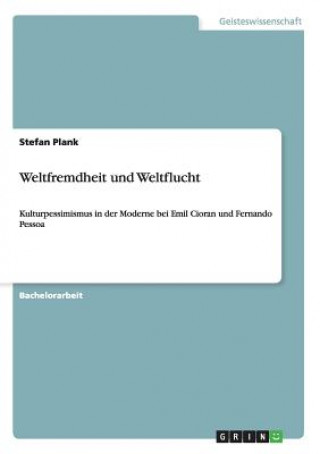 Book Weltfremdheit und Weltflucht Stefan Plank