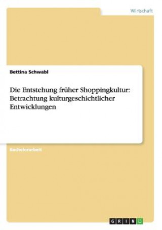 Carte Entstehung fruher Shoppingkultur Bettina Schwabl