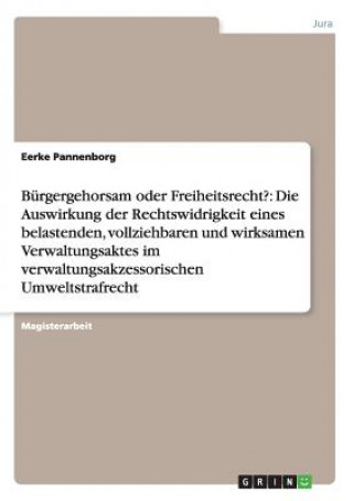 Książka Burgergehorsam oder Freiheitsrecht? Eerke Pannenborg