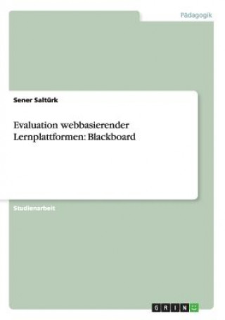 Kniha Evaluation webbasierender Lernplattformen Sener Saltürk