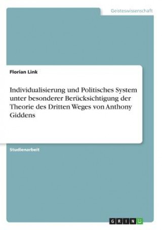 Könyv Individualisierung und Politisches System unter besonderer Berücksichtigung der Theorie des Dritten Weges von Anthony Giddens Florian Link