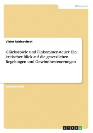 Kniha Glucksspiele und Einkommensteuer Viktor Rabinovitsch