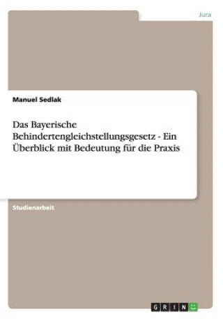 Kniha Bayerische Behindertengleichstellungsgesetz - Ein UEberblick mit Bedeutung fur die Praxis Manuel Sedlak