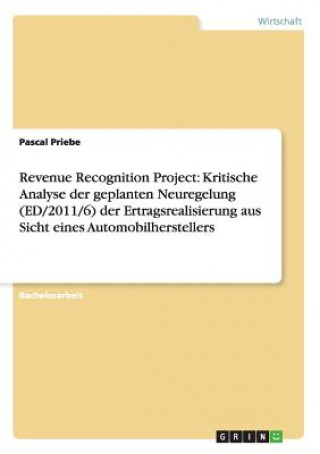 Kniha Revenue Recognition Project Pascal Priebe