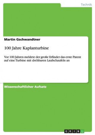 Könyv 100 Jahre Kaplanturbine Martin Gschwandtner
