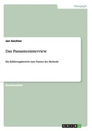 Kniha Das Passanteninterview zur SHELL-Jugendstudie Jan Seichter