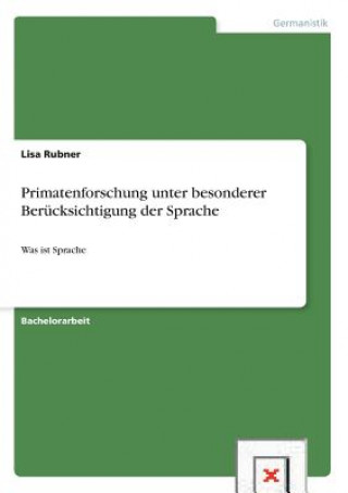 Kniha Primatenforschung und Sprache Lisa Rubner