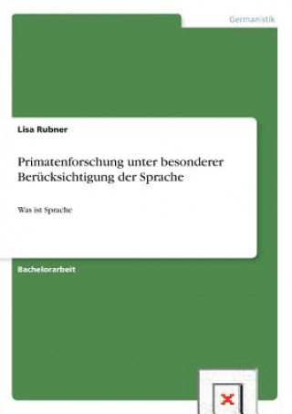 Knjiga Primatenforschung und Sprache Lisa Rubner