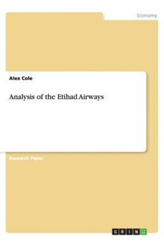 Książka Analysis of the Etihad Airways Alex Cole