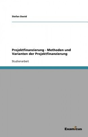 Kniha Projektfinanzierung - Methoden und Varianten der Projektfinanzierung Stefan David