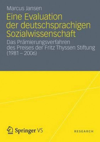 Book Eine Evaluation Der Deutschsprachigen Sozialwissenschaft Marcus Jansen