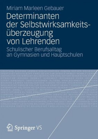 Kniha Determinanten der Selbstwirksamkeitsuberzeugung von Lehrenden Miriam M. Gebauer