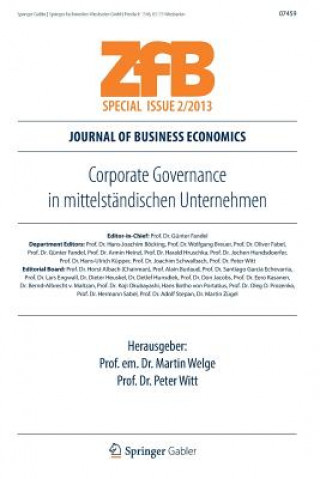 Könyv Corporate Governance in Mittelstandischen Unternehmen Martin Welge