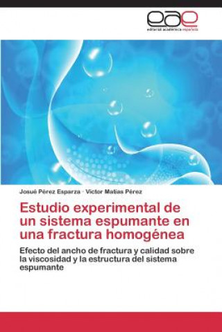 Kniha Estudio experimental de un sistema espumante en una fractura homogenea Josué Pérez Esparza