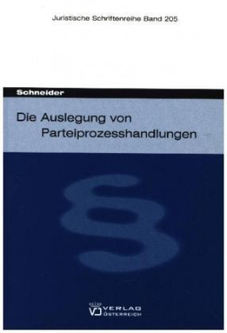 Könyv Die Auslegung von Parteiprozesshandlungen Birgit Schneider