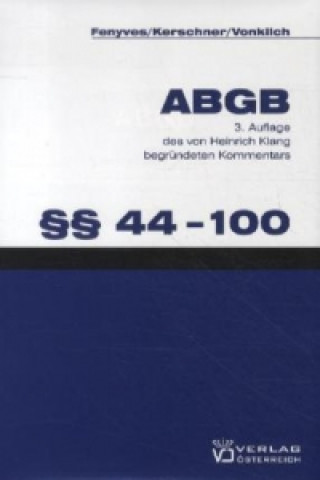 Kniha Kommentar zum ABGB - Klang-Kommentar / Klang Kommentar Attila Fenyves