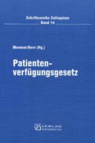 Kniha Patientenverfügungsgesetz Michael Memmer