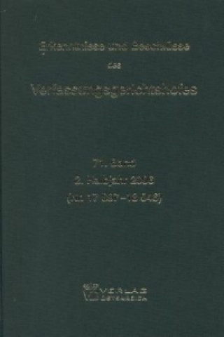 Könyv Erkenntnisse und Beschlüsse des Verfassungsgerichtshofes 