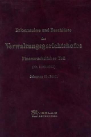 Książka Erkenntnisse und Beschlüsse des Verwaltungsgsgerichtshofes Josef Fuchs