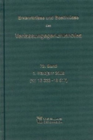 Knjiga Erkenntnisse und Beschlüsse des Verfassungsgerichtshofes 