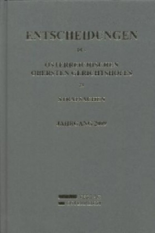 Kniha Entscheidungen des Österreichischen Obersten Gerichtshofes in Strafsachen 