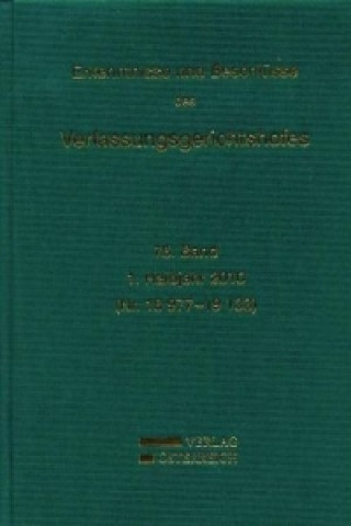 Książka Erkenntnisse und Beschlüsse des Verfassungsgerichtshofes 