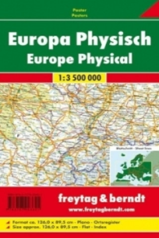 Nyomtatványok Europe Map Flat in a Tube 1:3 500 000 