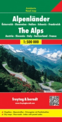Nyomtatványok Alps (A, Ch, F, I, Slo) Road Map 1:500 000 