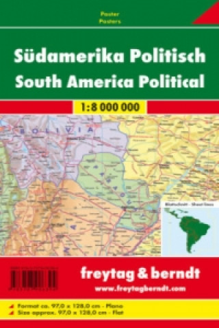 Nyomtatványok Südamerika, Politisch. South America Political 