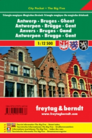 Tiskovina Antwerp - Bruges - Ghent - Magic Triangle City Pocket + the Big Five Waterproof 1:12 500 