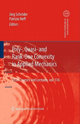 Kniha Poly-, Quasi- and Rank-One Convexity in Applied Mechanics Jörg Schröder