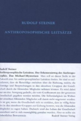 Könyv Anthroposophische Leitsätze Rudolf Steiner