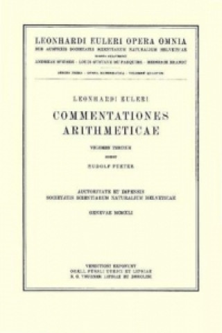 Knjiga Commentationes arithmeticae 4th part Leonhard Euler