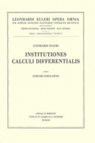 Carte Institutiones calculi differentialis Leonhard Euler