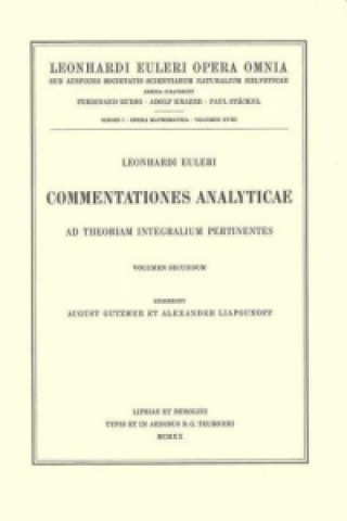 Książka Commentationes analyticae ad theoriam integralium ellipticorum pertinentes 1st part Leonhard Euler