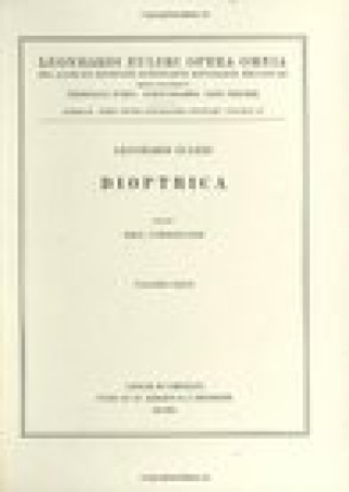 Kniha Dioptrica 1st part Leonhard Euler