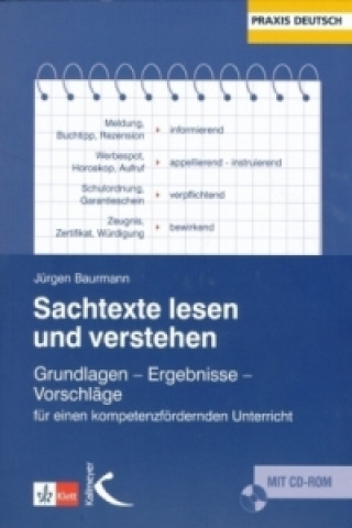 Kniha Sachtexte lesen und verstehen, m. CD-ROM Jürgen Baurmann