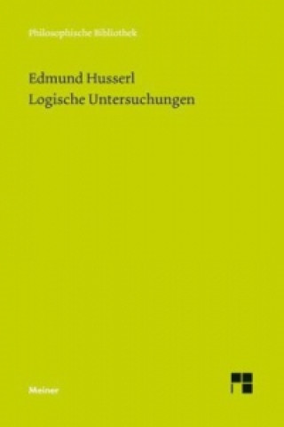 Knjiga Logische Untersuchungen Edmund Husserl