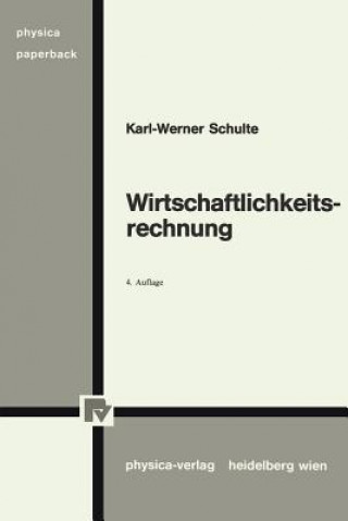 Książka Wirtschaftlichkeitsrechnung Karl-Werner Schulte