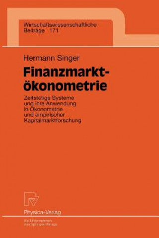 Kniha Finanzmarkt konometrie Hermann Singer