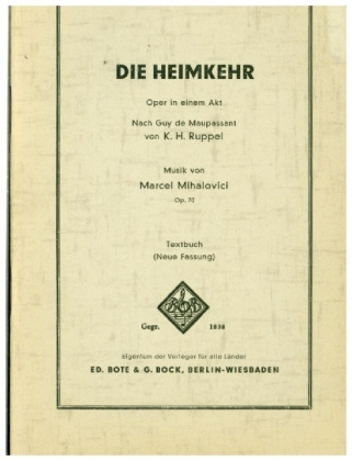 Boek Die Heimkehr Marcel Mihalovici
