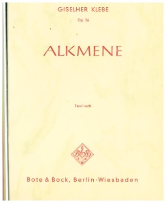 Libro Alkmene Giselher Klebe