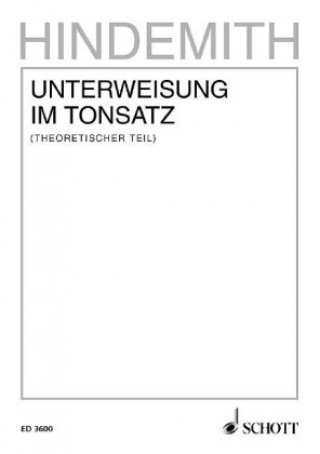 Książka Unterweisung im Tonsatz Paul Hindemith