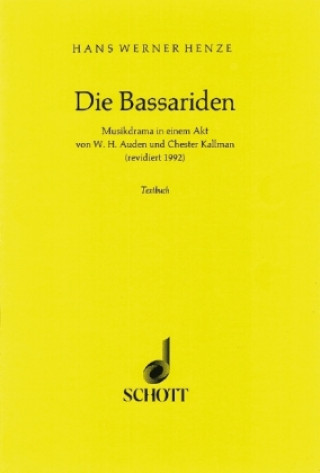 Buch Die Bassariden Hans W. Henze