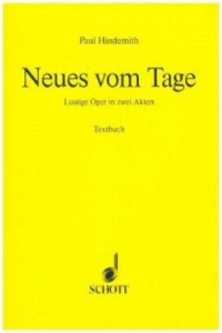 Livre Neues vom Tage Paul Hindemith