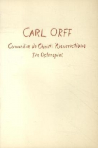 Carte Comoedia de Christi Resurrectione Carl Orff