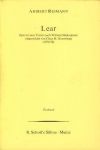 Knjiga Lear Aribert Reimann