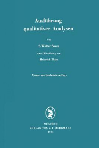 Kniha Ausführung qualitativer Analysen Siegfried W. Souci