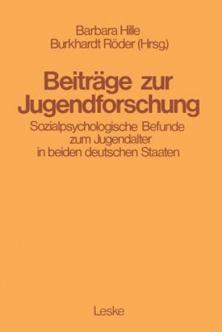 Könyv Beitrage Zur Jugendforschung Barbara Hille