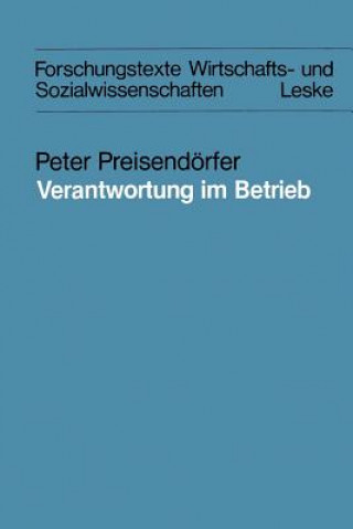 Book Verantwortung Im Betrieb Peter Preisendörfer